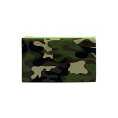 Texture Military Camouflage Repeats Seamless Army Green Hunting Cosmetic Bag (xs) by Ravend