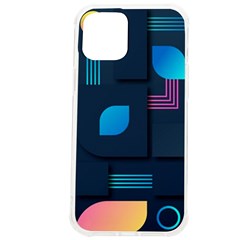 Gradient Geometric Shapes Dark Background Iphone 12 Pro Max Tpu Uv Print Case