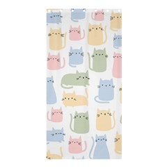 Cute Cat Colorful Cartoon Doodle Seamless Pattern Shower Curtain 36  X 72  (stall) 