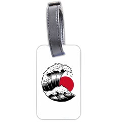 Japanese Sun & Wave Luggage Tag (two Sides) by Cendanart