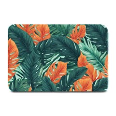 Green Tropical Leaves Plate Mats by Jack14