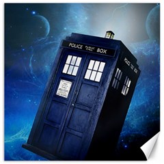 Tardis Doctor Who Space Blue Canvas 12  X 12  by Cendanart