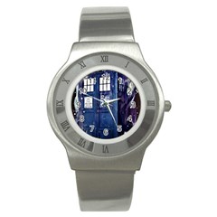 Bad Wolf Tardis Doctor Who Stainless Steel Watch