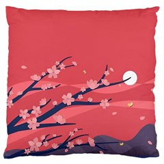 Illustration Minimal Minimalist Scenery Minimalist Japanese Art Large Premium Plush Fleece Cushion Case (two Sides) by Bedest