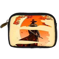 Samurai Art Ninja Katana Anime Aesthetic  Japanese Lore Style Mythology Retro Classic Warrior Digital Camera Leather Case