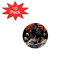 Sushi Dragon Japanese 1  Mini Magnet (10 Pack) 