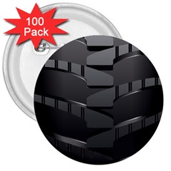 Tire 3  Buttons (100 Pack) 
