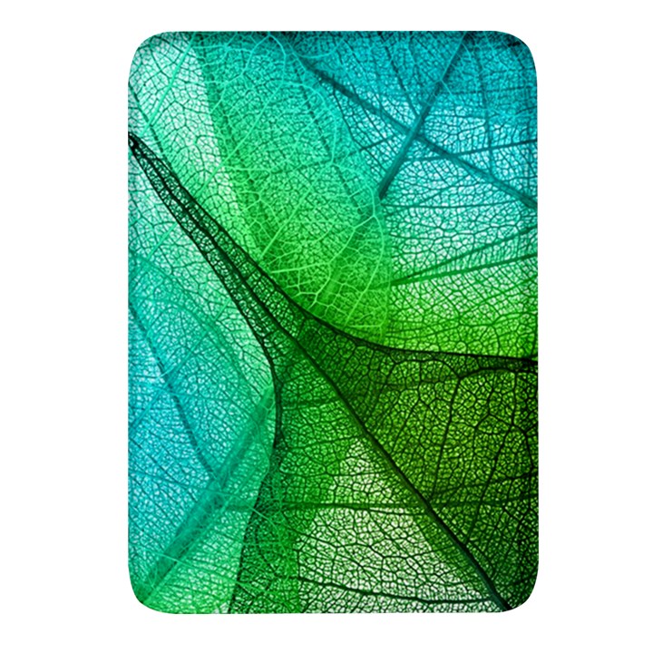 Sunlight Filtering Through Transparent Leaves Green Blue Rectangular Glass Fridge Magnet (4 pack)