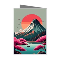 Mountain Landscape Sky Fuji Nature Mini Greeting Cards (pkg Of 8) by Cendanart