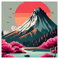 Mountain Landscape Sky Fuji Nature Lightweight Scarf  by Cendanart