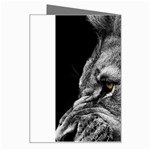 Angry Male Lion Roar Wild Animal Greeting Card Right