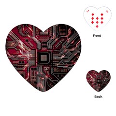 Chip Retro Technology Playing Cards Single Design (heart) by Cendanart