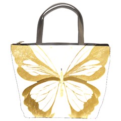Simulated Gold Leaf Gilded Butterfly Bucket Bag by essentialimage