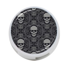 Dark Horror Skulls Pattern 4-port Usb Hub (one Side)