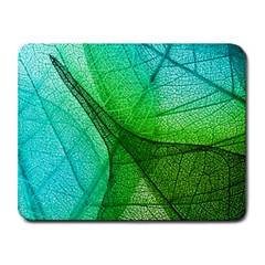 Sunlight Filtering Through Transparent Leaves Green Blue Small Mousepad by Ket1n9