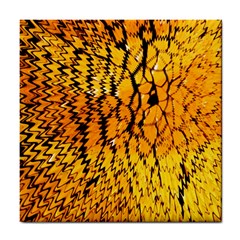 Yellow Chevron Zigzag Pattern Tile Coaster