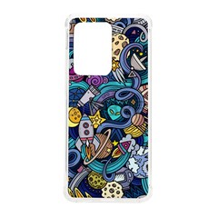 Cartoon Hand Drawn Doodles On The Subject Of Space Style Theme Seamless Pattern Vector Background Samsung Galaxy S20 Ultra 6 9 Inch Tpu Uv Case by Ket1n9