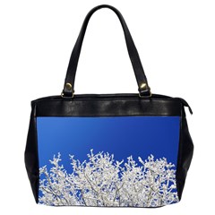 Crown Aesthetic Branches Hoarfrost Oversize Office Handbag (2 Sides)