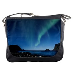 Aurora Borealis Lofoten Norway Messenger Bag by Ket1n9