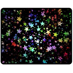 Christmas Star Gloss Lights Light Two Sides Fleece Blanket (medium) by Ket1n9