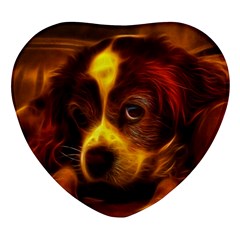 Cute 3d Dog Heart Glass Fridge Magnet (4 Pack) by Ket1n9