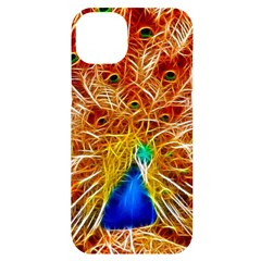 Fractal Peacock Art Iphone 14 Plus Black Uv Print Case by Ket1n9