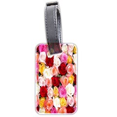 Rose Color Beautiful Flowers Luggage Tag (two Sides) by Ket1n9