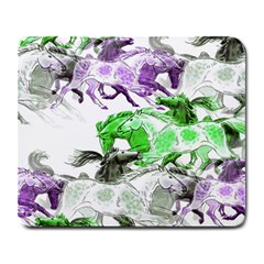 Horse Horses Animal World Green Large Mousepad by Ket1n9