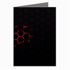 Abstract Pattern Honeycomb Greeting Card by Ket1n9