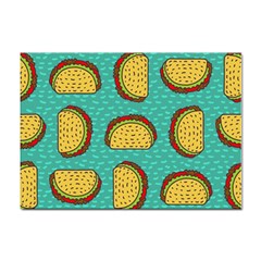 Taco Drawing Background Mexican Fast Food Pattern Sticker A4 (100 Pack) by Ket1n9