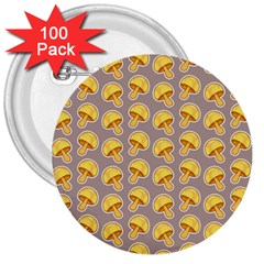 Yellow Mushroom Pattern 3  Buttons (100 Pack) 