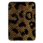 Metallic Snake Skin Pattern Rectangular Glass Fridge Magnet (4 pack) Front