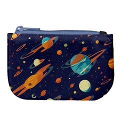 Space Galaxy Planet Universe Stars Night Fantasy Large Coin Purse by Ket1n9