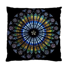 Stained Glass Rose Window In France s Strasbourg Cathedral Standard Cushion Case (two Sides) by Ket1n9