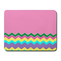Easter Chevron Pattern Stripes Small Mousepad by Hannah976