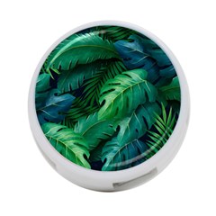 Tropical Green Leaves Background 4-port Usb Hub (two Sides) by Hannah976