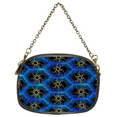 Blue Bee Hive Pattern Chain Purse (two Sides) by Hannah976