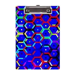 Blue Bee Hive Pattern A5 Acrylic Clipboard by Hannah976