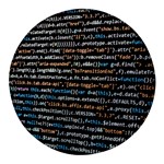 Close Up Code Coding Computer Round Glass Fridge Magnet (4 pack) Front