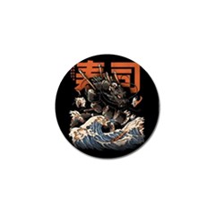 Sushi Dragon Japanese Golf Ball Marker by Bedest