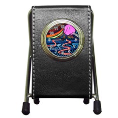 Grateful Dead Wallpaper Pen Holder Desk Clock by Cendanart