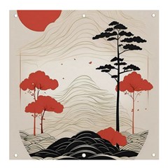 Japanese Nature Spring Garden Banner And Sign 4  X 4 