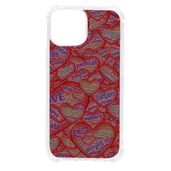 Love Hearts Valentines Connection Iphone 13 Mini Tpu Uv Print Case by Paksenen