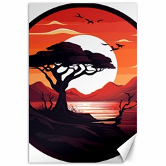 Tree Lake Bird Canvas 20  X 30 