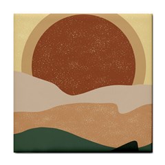 Sunrise Sunset Desert Wall Art Tile Coaster