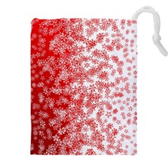 Christmas New Year Snowflake Deer Drawstring Pouch (4xl) by Ndabl3x