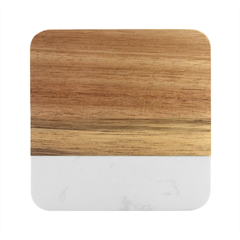 Spiral Geometry Pattern Marble Wood Coaster (square) by Ndabl3x