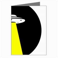 Ufo Flying Saucer Extraterrestrial Greeting Card by Cendanart
