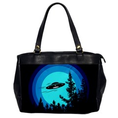 Ufo Alien Night Sky Night Oversize Office Handbag by Cendanart