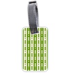 Christmas Green Tree Background Luggage Tag (one side)
